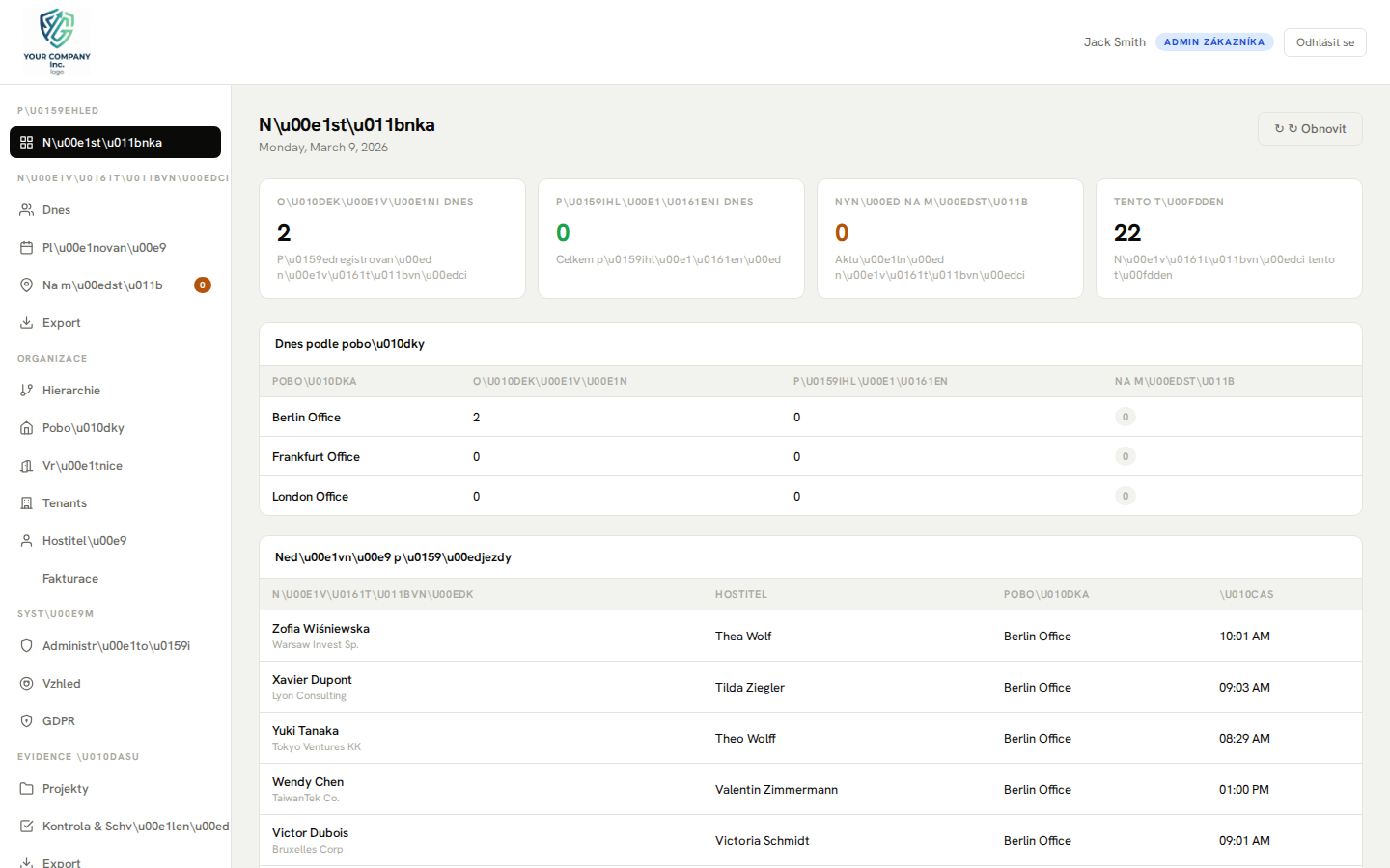 European Privacy-First Visitor Management Platform