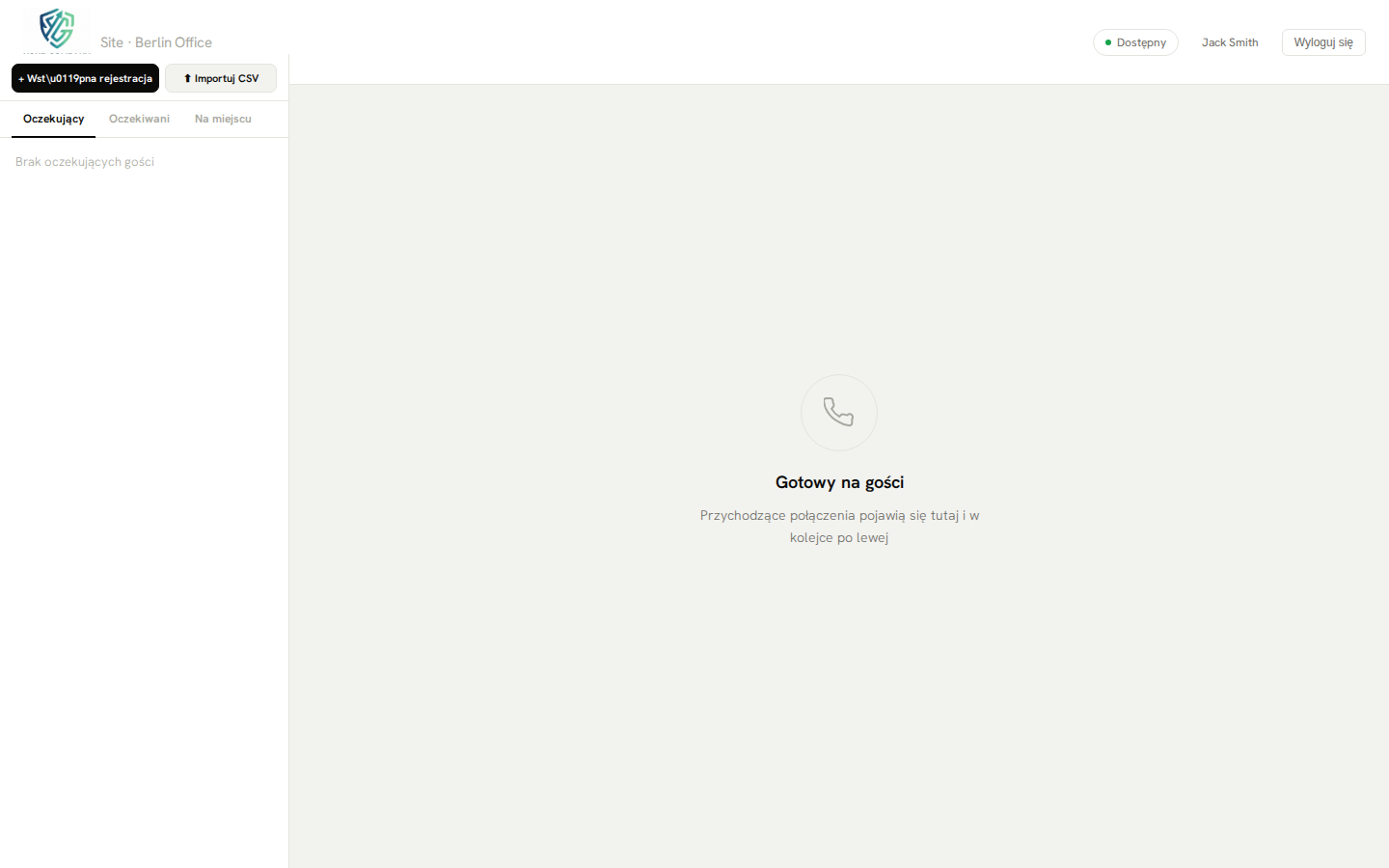 Stacja operatorska — zarządzanie odbiorem na żywo